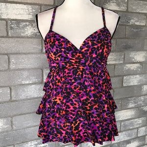 24th & Ocean Tankini Swim Top size L